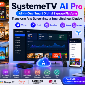 SystemeTV AI Pro – Digital Signage & Smart TV Management Platform